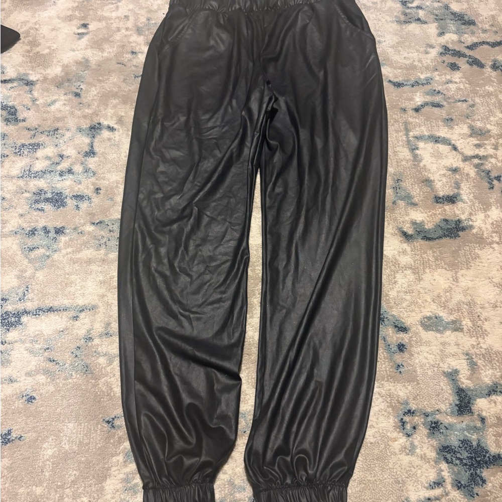 La Hearts Black Faux Leather Pants